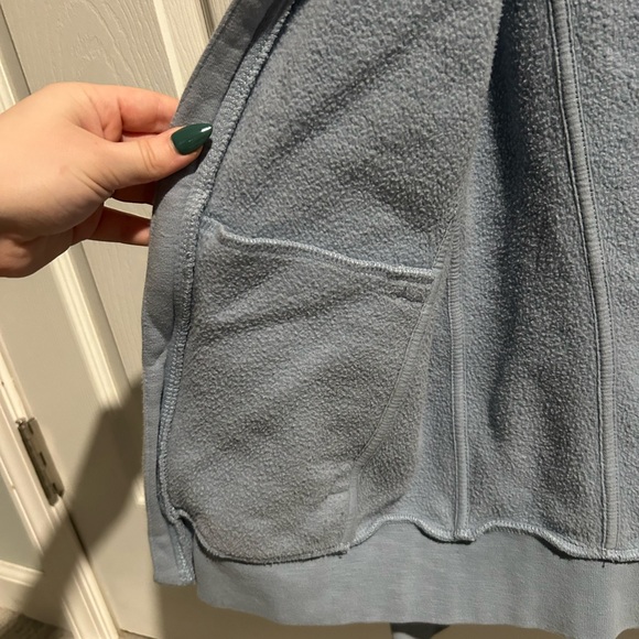 Figs Dusty Blue Zip Up Hoodie Sweatshirt - Picture 9 of 9